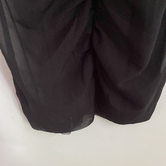 NWT - Zara Sheer Mesh Black Midi Dress - Picture 5 of 7